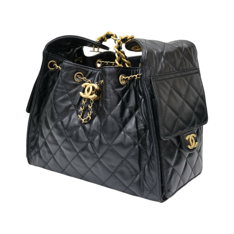 黑色 菱格紋 牛皮 25 小型包 肩背包【CHANEL 香奈兒】 AS5293-2