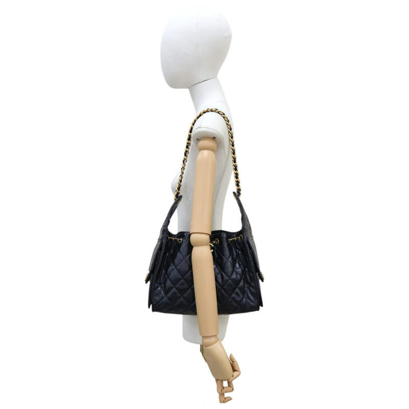 黑色 菱格紋 牛皮 25 小型包 肩背包【CHANEL 香奈兒】 AS5293-9