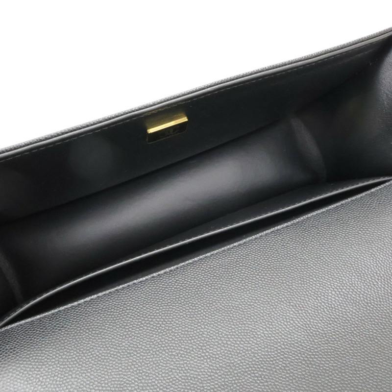 黑色 菱格紋 荔枝紋牛皮 Boy 25 鍊帶 肩背包 金扣【CHANEL 香奈兒】 A67086-3