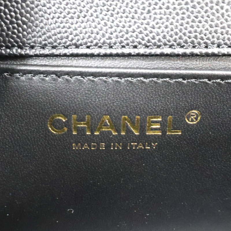 黑色 菱格紋 荔枝紋牛皮 Boy 25 鍊帶 肩背包 金扣【CHANEL 香奈兒】 A67086-5