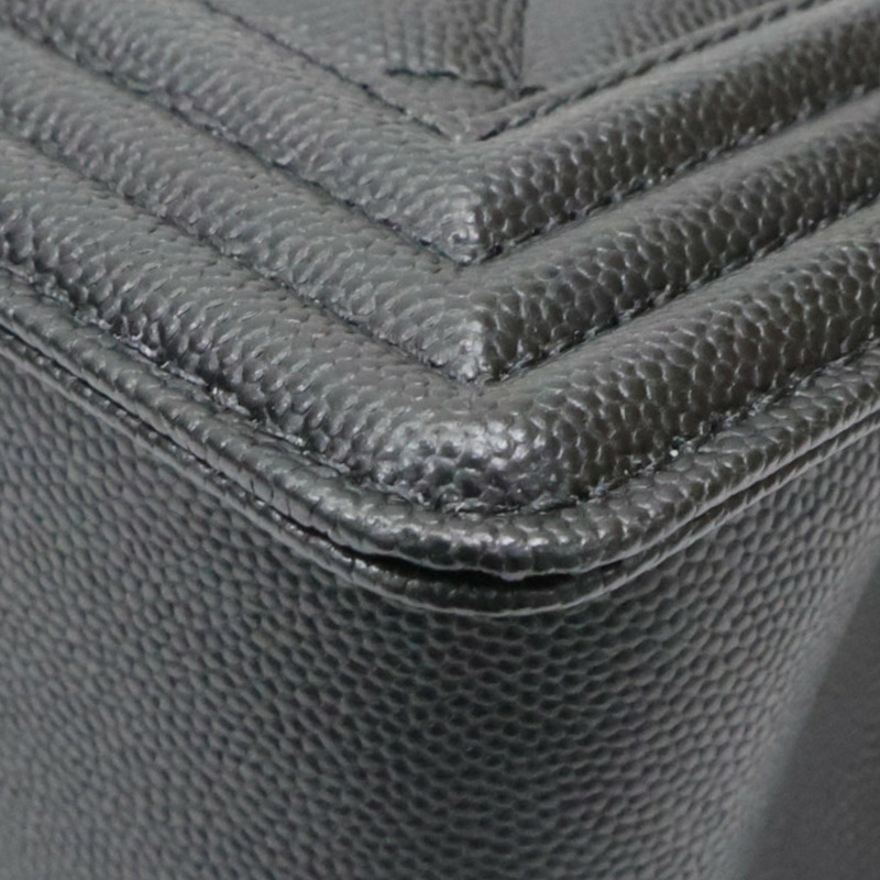 黑色 菱格紋 荔枝紋牛皮 Boy 25 鍊帶 肩背包 金扣【CHANEL 香奈兒】 A67086-10