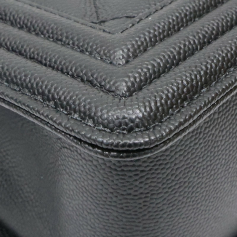 黑色 菱格紋 荔枝紋牛皮 Boy 25 鍊帶 肩背包 金扣【CHANEL 香奈兒】 A67086-11