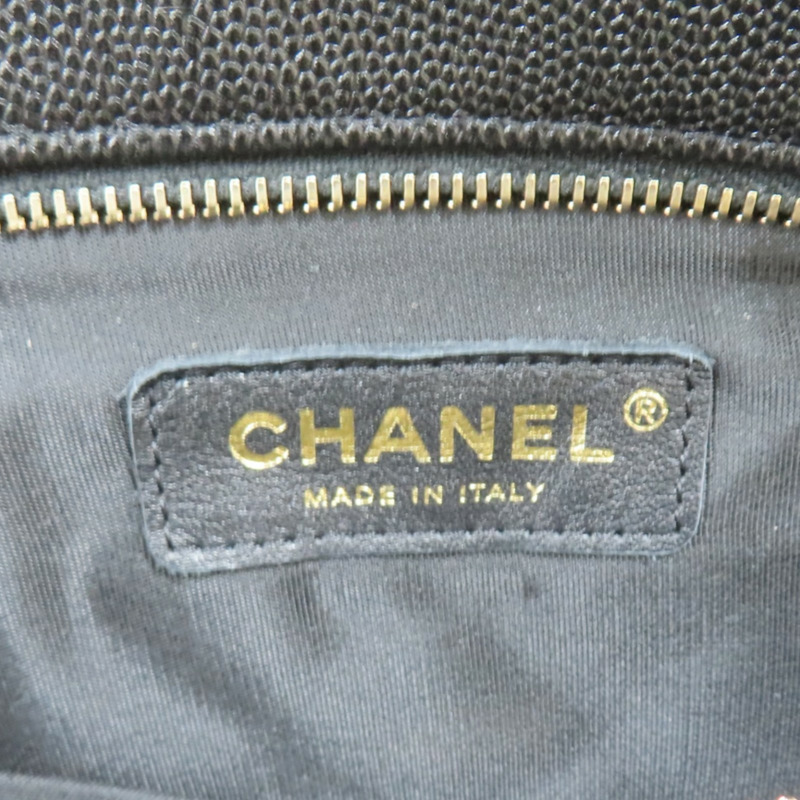 黑色 荔枝紋 牛皮 手拿包【CHANEL 香奈兒】-5