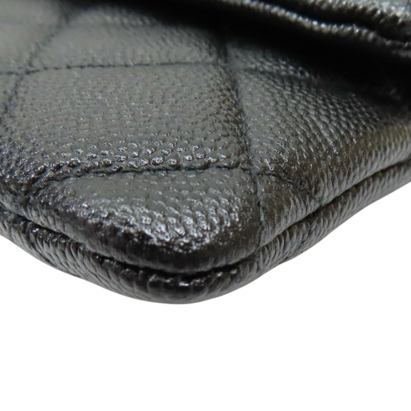 黑色 荔枝紋 牛皮 手拿包【CHANEL 香奈兒】-9