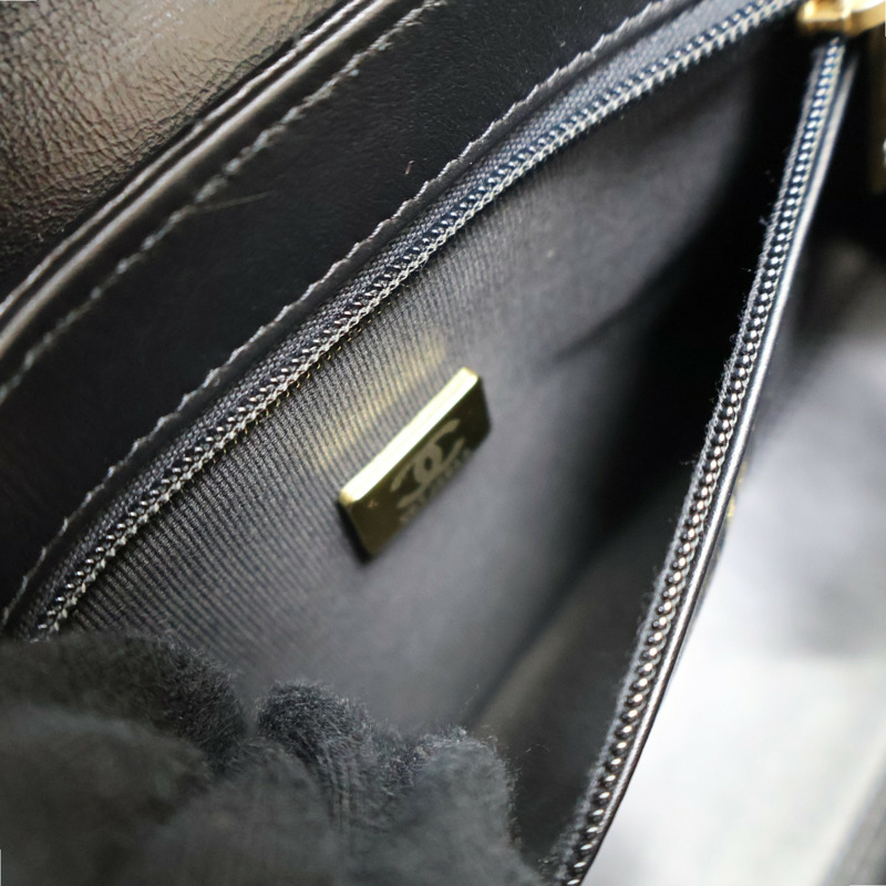 黑色 菱格紋 牛皮 Kelly Mini 鏈帶 肩背包【CHANEL 香奈兒】 AS4416-6