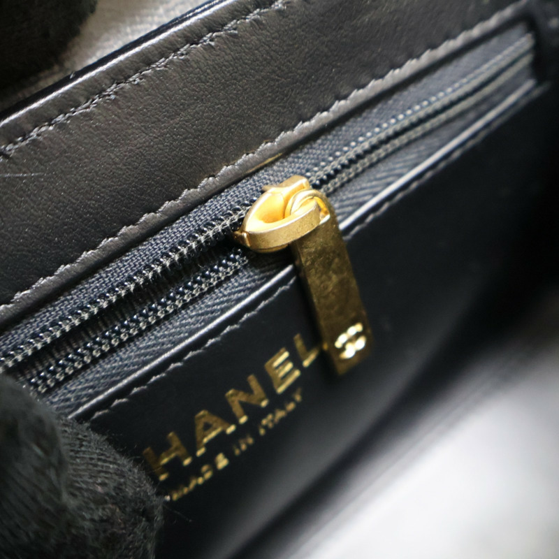 黑色 菱格紋 牛皮 Kelly Mini 鏈帶 肩背包【CHANEL 香奈兒】 AS4416-10