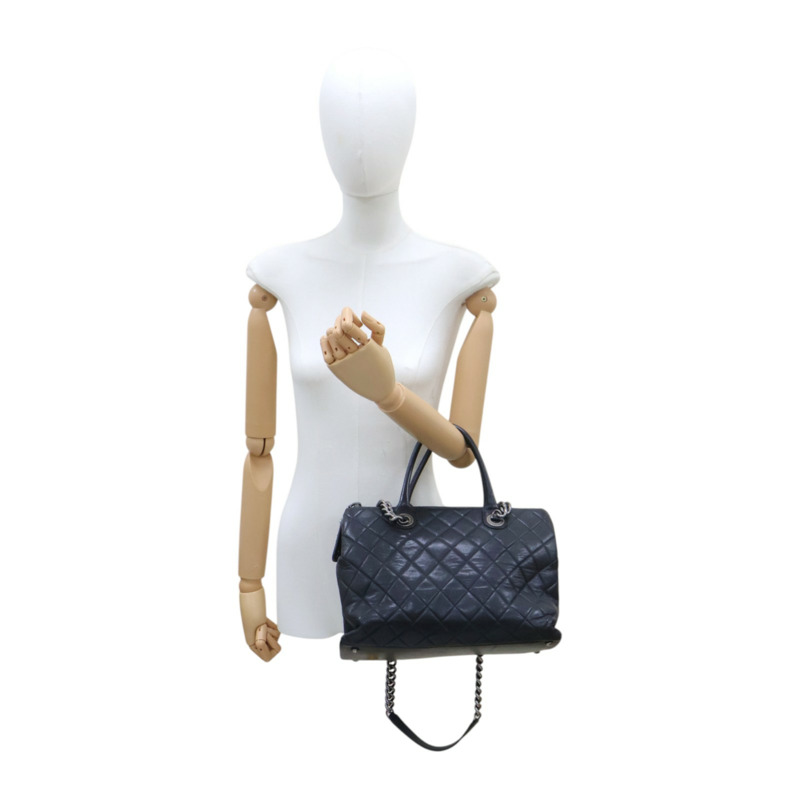 黑色 菱格紋 牛皮 31 Rue Cambon 兩用包 無卡【CHANEL 香奈兒】-12