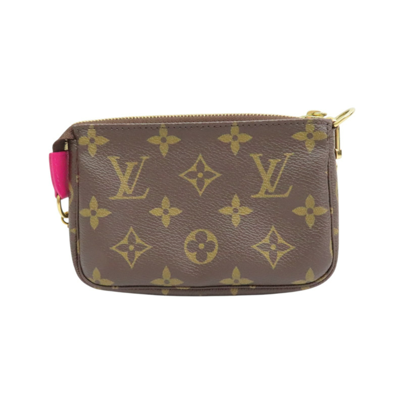 棕色 原花帆布 Christmas Mini Pochette Accessoires 手提包【LOUIS VUITTON LV 路易威登】 M67769-1