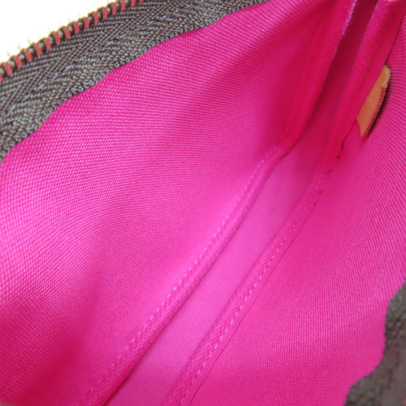 棕色 原花帆布 Christmas Mini Pochette Accessoires 手提包【LOUIS VUITTON LV 路易威登】 M67769-4