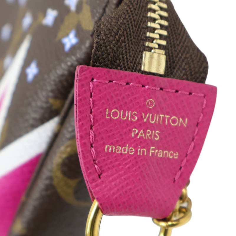 棕色 原花帆布 Christmas Mini Pochette Accessoires 手提包【LOUIS VUITTON LV 路易威登】 M67769-5