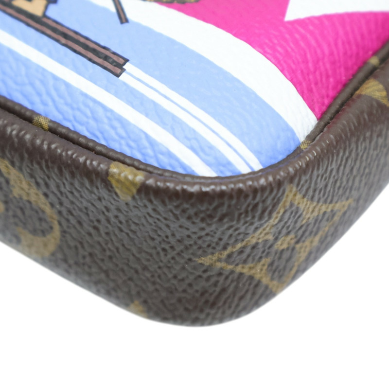 棕色 原花帆布 Christmas Mini Pochette Accessoires 手提包【LOUIS VUITTON LV 路易威登】 M67769-11