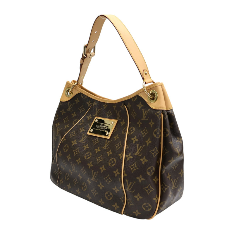 棕色 原花帆布 Galliera PM 南瓜包 肩背包【LOUIS VUITTON LV 路易威登】 M56382-2