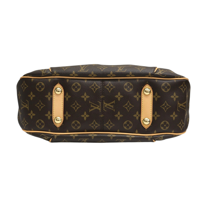 棕色 原花帆布 Galliera PM 南瓜包 肩背包【LOUIS VUITTON LV 路易威登】 M56382-3