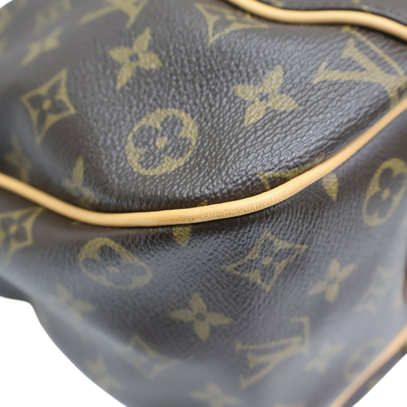 棕色 原花帆布 Galliera PM 南瓜包 肩背包【LOUIS VUITTON LV 路易威登】 M56382-15