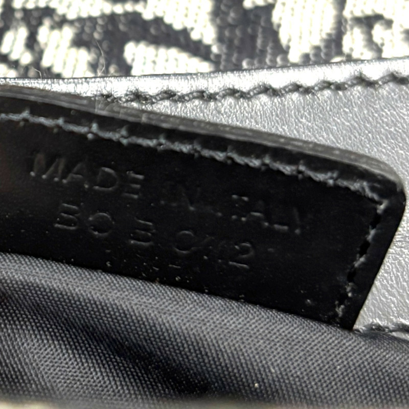 黑色 緹花 Trotter 帆布 Saddle 肩背包【Dior 迪奧】-5
