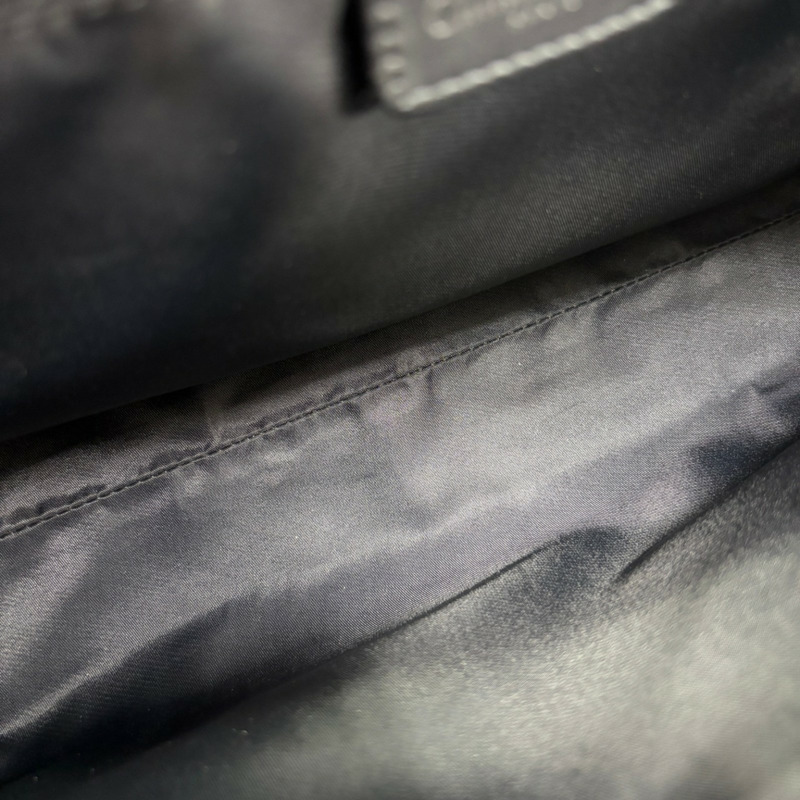 黑色 緹花 Trotter 帆布 Saddle 肩背包【Dior 迪奧】-6