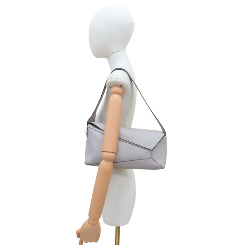 灰色 牛皮 Puzzle Hobo 肩背包【LOEWE 羅威】 A510.J67.X01-8