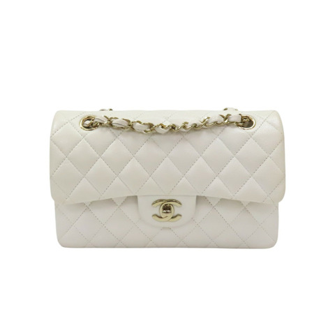 白色 荔枝紋 牛皮 Coco 23 鍊帶 肩背包【CHANEL 香奈兒】 A01113