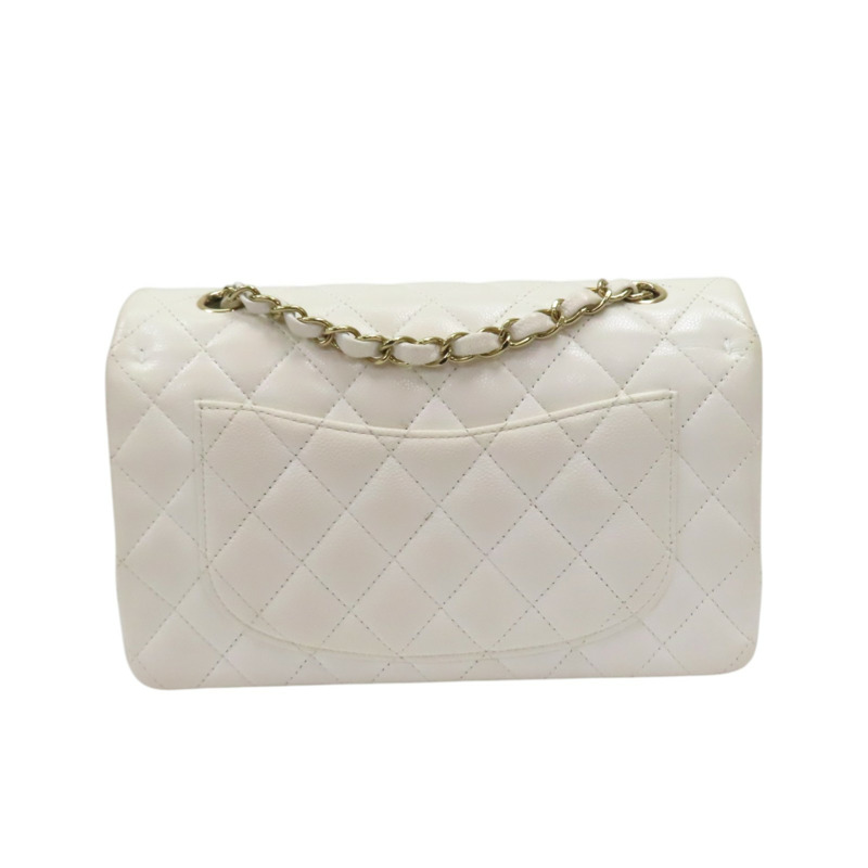 白色 荔枝紋 牛皮 Coco 23 鍊帶 肩背包【CHANEL 香奈兒】 A01113-1
