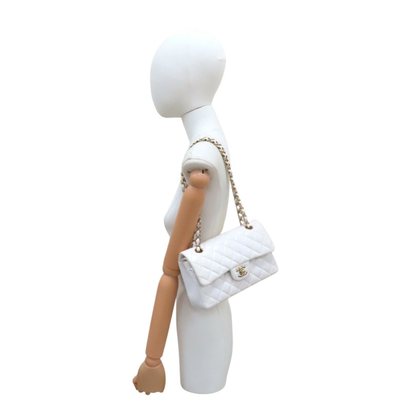 白色 荔枝紋 牛皮 Coco 23 鍊帶 肩背包【CHANEL 香奈兒】 A01113-8