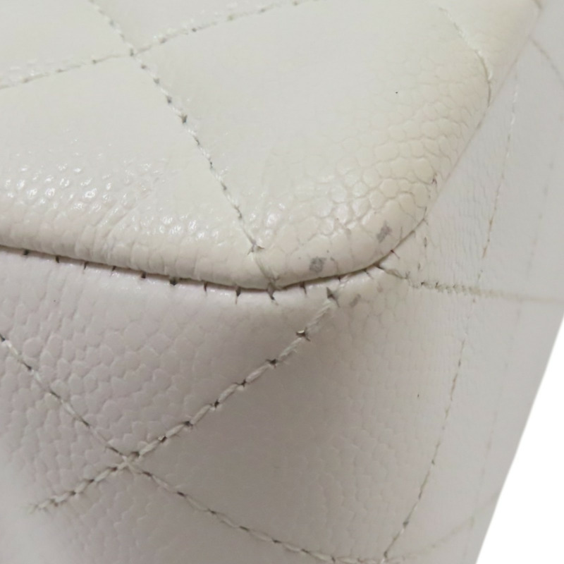 白色 荔枝紋 牛皮 Coco 23 鍊帶 肩背包【CHANEL 香奈兒】 A01113-10