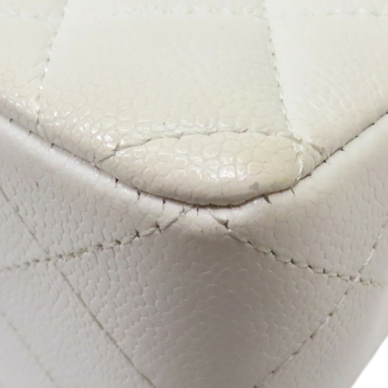 白色 荔枝紋 牛皮 Coco 23 鍊帶 肩背包【CHANEL 香奈兒】 A01113-11