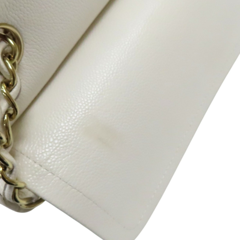 白色 荔枝紋 牛皮 Coco 23 鍊帶 肩背包【CHANEL 香奈兒】 A01113-14