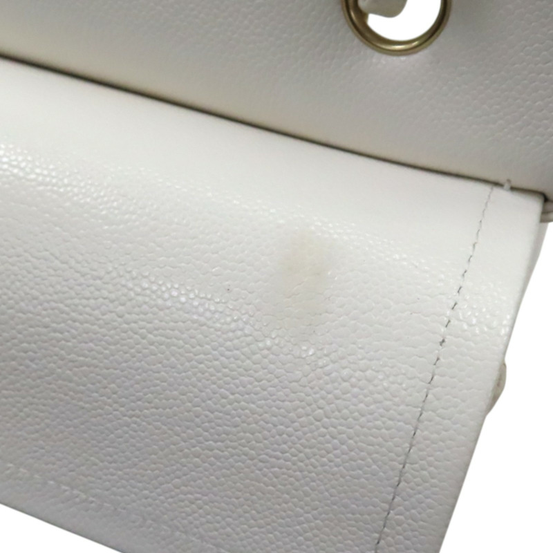 白色 荔枝紋 牛皮 Coco 23 鍊帶 肩背包【CHANEL 香奈兒】 A01113-15