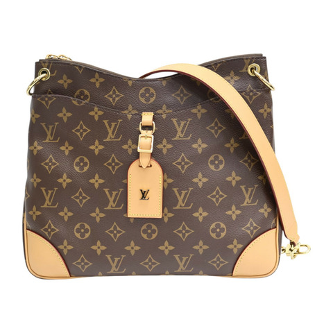 棕色 原花帆布 Odeon MM 肩背包【LOUIS VUITTON LV 路易威登】 M45355