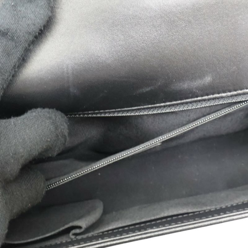 黑色 菱格紋 牛皮 Boy 28 鍊帶 肩背包 銀釦 無卡【CHANEL 香奈兒】 A92193-5