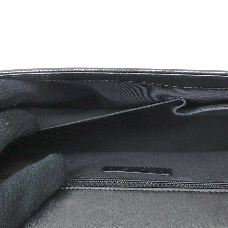 黑色 菱格紋 牛皮 Boy 28 鍊帶 肩背包 銀釦 無卡【CHANEL 香奈兒】 A92193-6