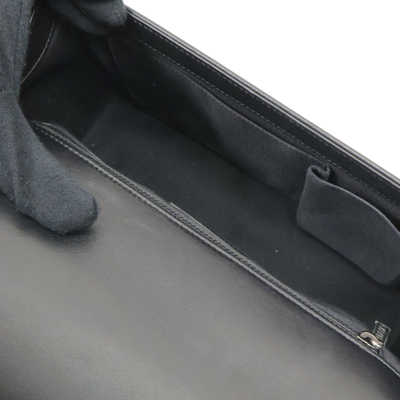 黑色 菱格紋 牛皮 Boy 28 鍊帶 肩背包 銀釦 無卡【CHANEL 香奈兒】 A92193-7