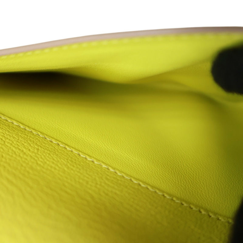 檸檬黃 Chevre山羊皮 Verrou Mini 肩背包 A刻 銀扣【HERMES 愛馬仕】-6