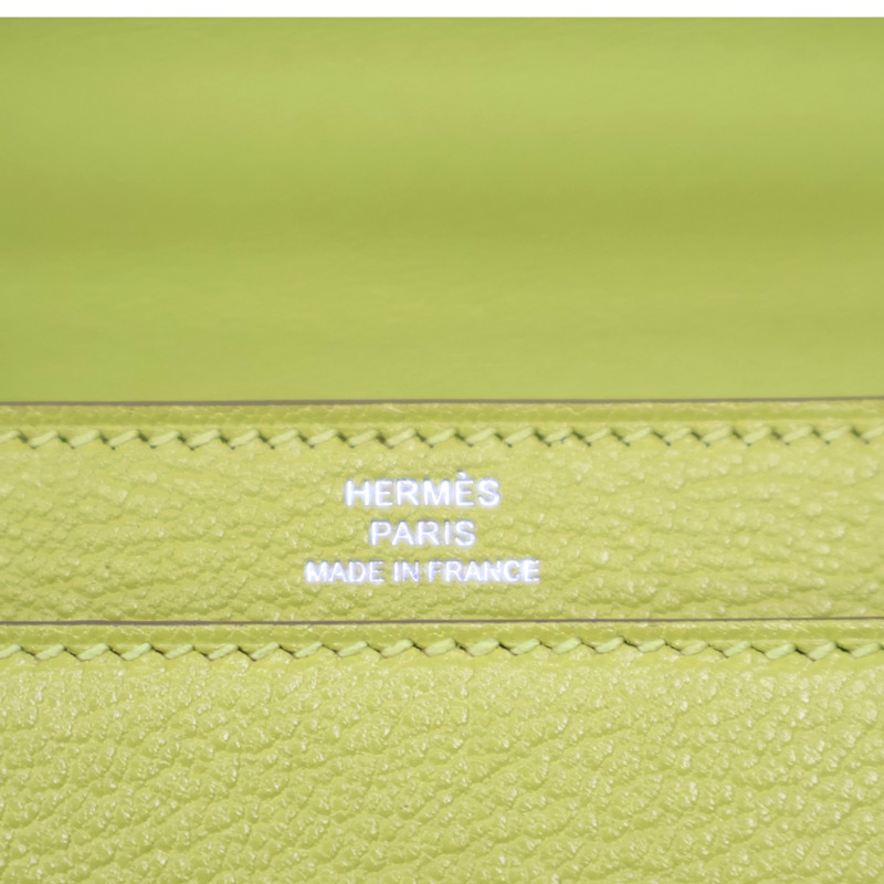 檸檬黃 Chevre山羊皮 Verrou Mini 肩背包 A刻 銀扣【HERMES 愛馬仕】-7