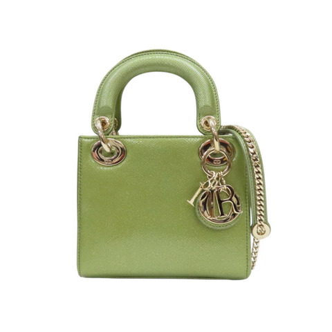 綠色 蜥蜴皮 Lady Dior Mini 兩用包 金扣【Dior 迪奧】 M050OKAR-52HU