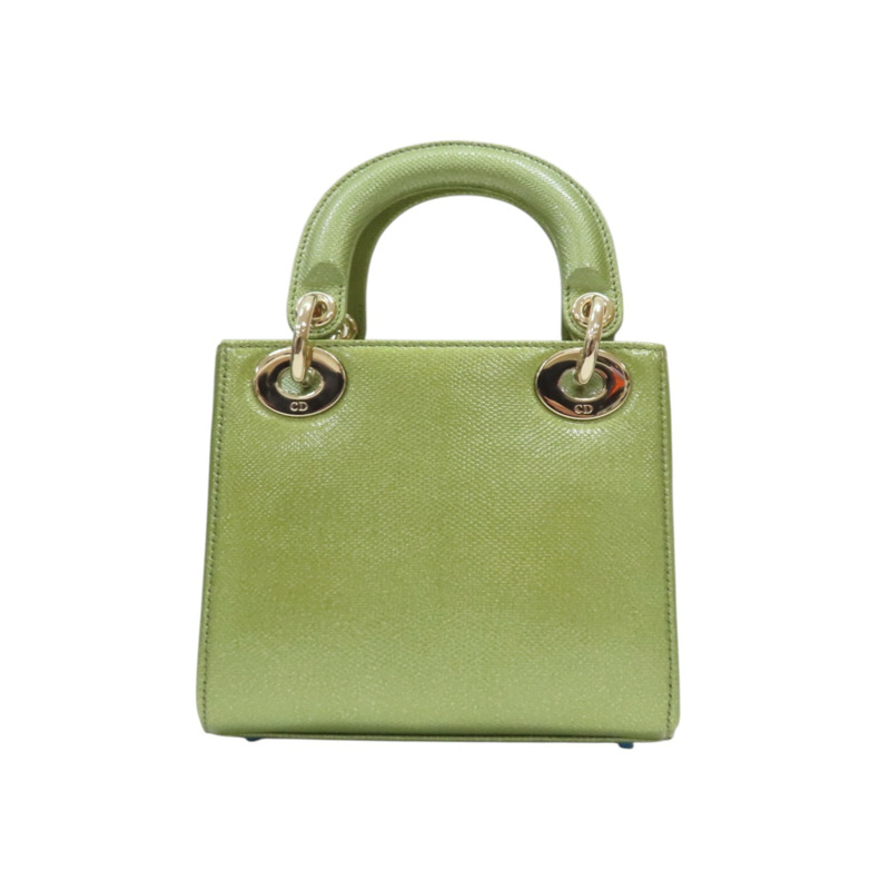 綠色 蜥蜴皮 Lady Dior Mini 兩用包 金扣【Dior 迪奧】 M050OKAR-52HU-1