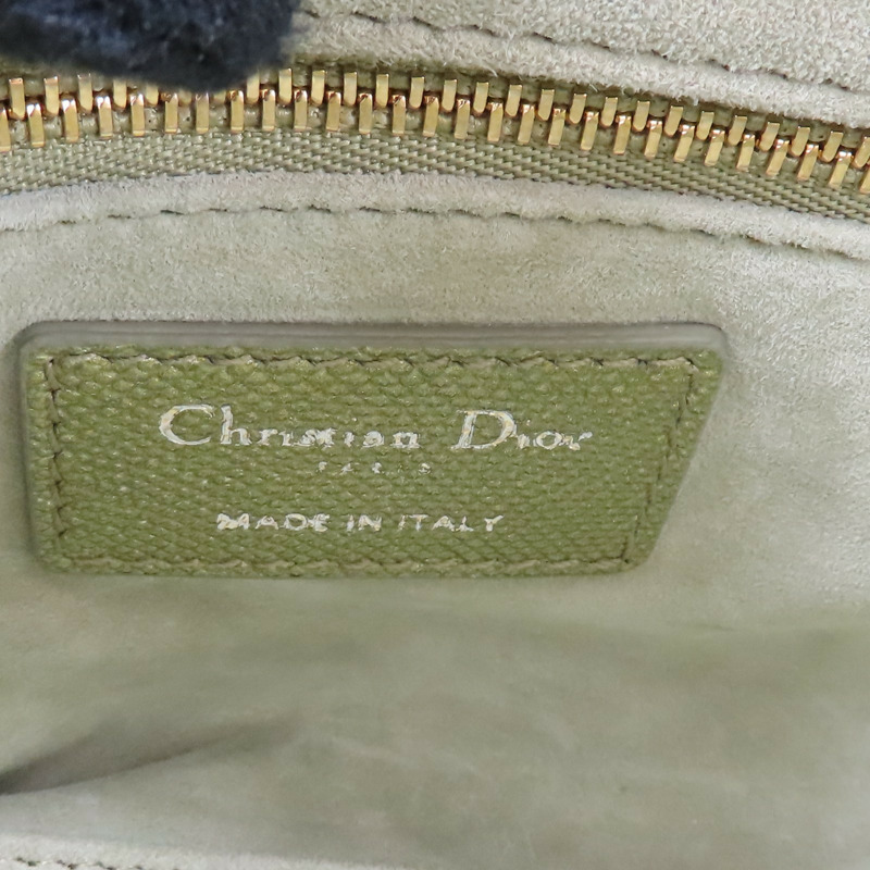 綠色 蜥蜴皮 Lady Dior Mini 兩用包 金扣【Dior 迪奧】 M050OKAR-52HU-7