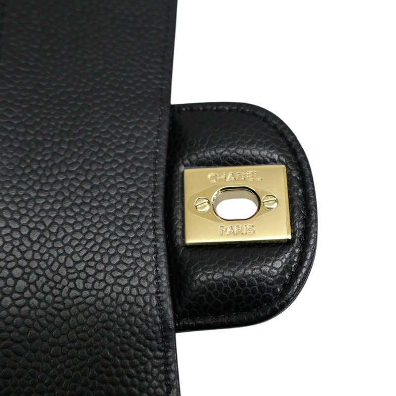 黑色 荔枝紋 牛皮 COCO 23 鍊帶 肩背包【CHANEL 香奈兒】 A01113-4