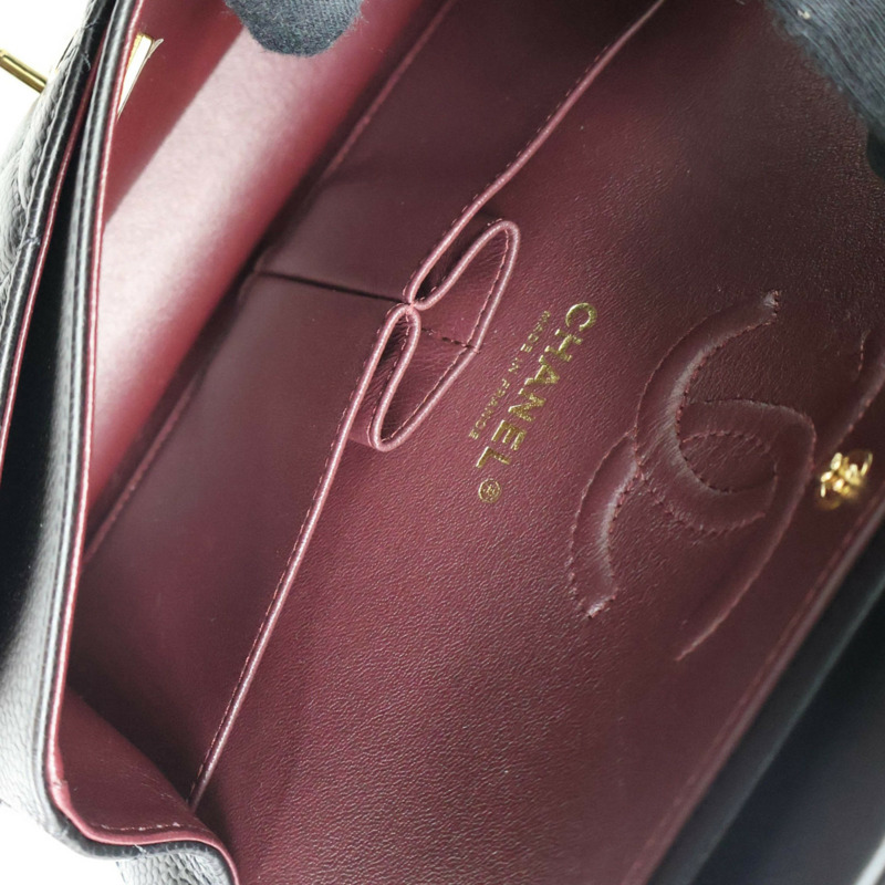 黑色 荔枝紋 牛皮 COCO 23 鍊帶 肩背包【CHANEL 香奈兒】 A01113-5