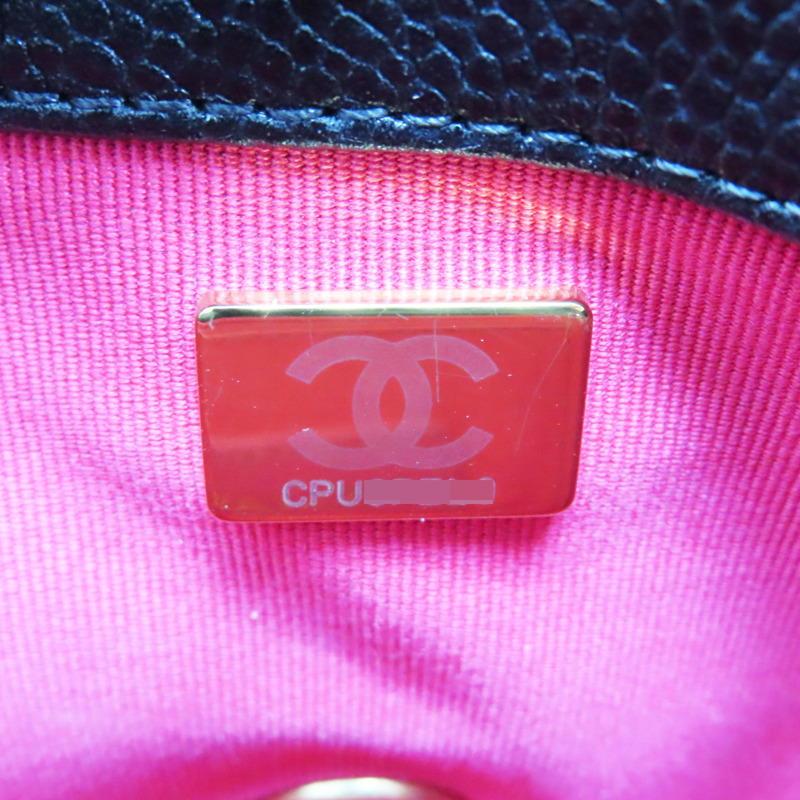 黑色 菱格紋 荔枝紋 牛皮 MINI方胖 肩背包 金釦【CHANEL 香奈兒】 AS2482-6