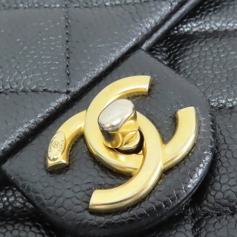 黑色 菱格紋 荔枝紋 牛皮 MINI方胖 肩背包 金釦【CHANEL 香奈兒】 AS2482-7