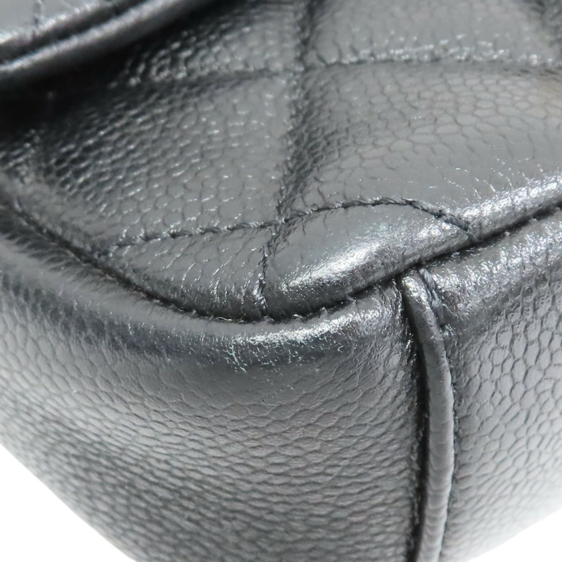 黑色 菱格紋 荔枝紋 牛皮 MINI方胖 肩背包 金釦【CHANEL 香奈兒】 AS2482-9