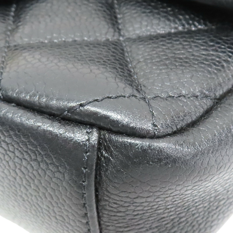 黑色 菱格紋 荔枝紋 牛皮 MINI方胖 肩背包 金釦【CHANEL 香奈兒】 AS2482-10