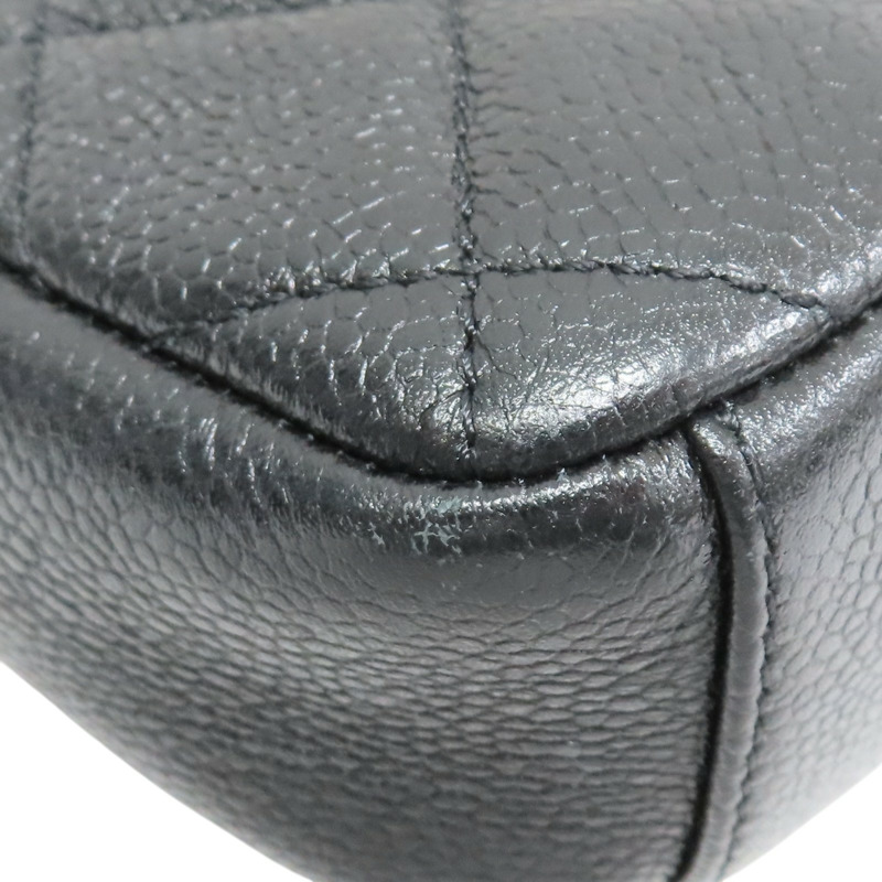 黑色 菱格紋 荔枝紋 牛皮 MINI方胖 肩背包 金釦【CHANEL 香奈兒】 AS2482-11