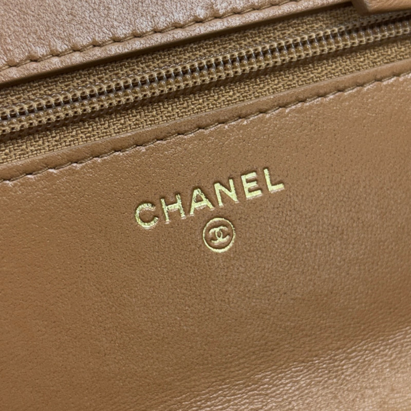 棕色 菱格紋 羊皮 19 WOC 兩用包【CHANEL 香奈兒】 AP0957-5