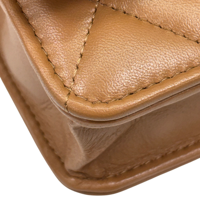 棕色 菱格紋 羊皮 19 WOC 兩用包【CHANEL 香奈兒】 AP0957-10