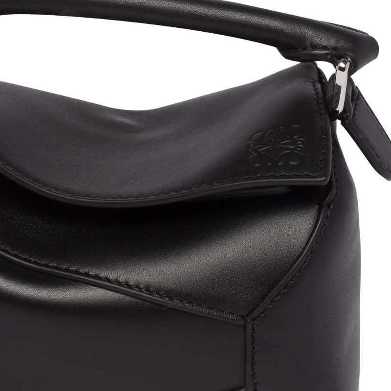 【LOEWE 羅威】Mini Puzzle 迷你 拼圖包 幾何 拼接包 斜背包 肩背包 黑色-2