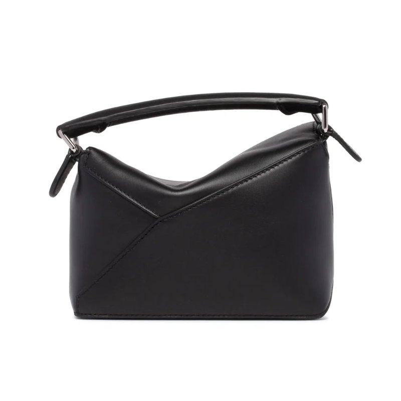 【LOEWE 羅威】Mini Puzzle 迷你 拼圖包 幾何 拼接包 斜背包 肩背包 黑色-3