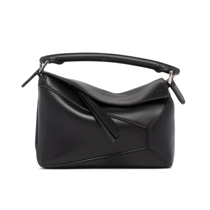 【LOEWE 羅威】Mini Puzzle 迷你 拼圖包 幾何 拼接包 斜背包 肩背包 黑色-4