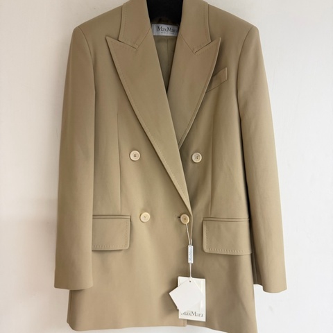 MaxMara -Suez 米色 雙排扣西裝外套 #34 36 38 40